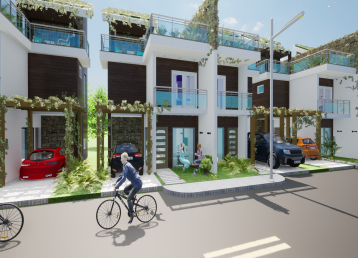 Proyecto de villas con un concento de campestres